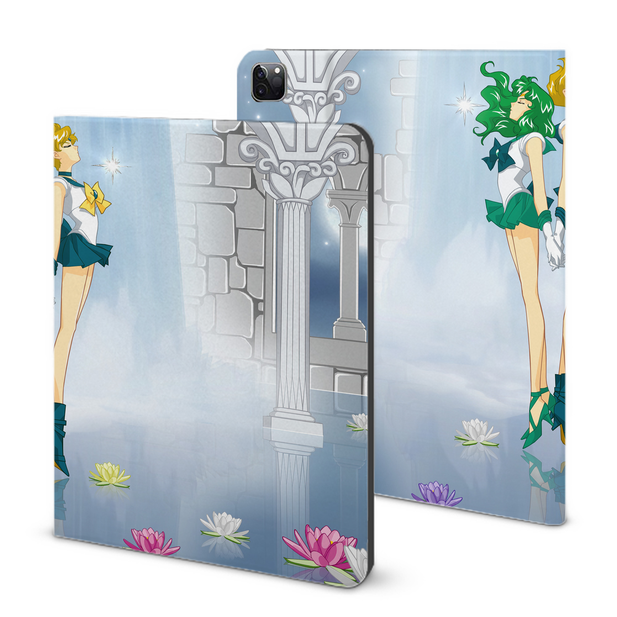 （画像用） 美少女戦士セーラームーン Sailor Moon IPad ケース ブック型 PUレザー TPU 耐衝撃 軽量 薄型 ペン収納なし 全面保護 IPad 各モデル対応